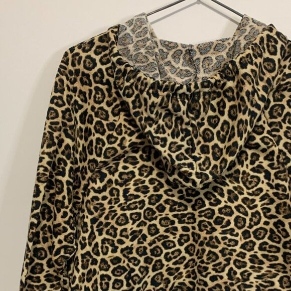 𝅺love FIRE ANIMAL PRINT HOODIE | RELAXED FIT STRETCHY | PUFF CUFFS - Picture 5 of 6